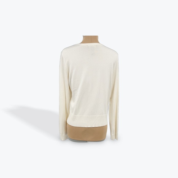 White House Black Market Cream Button Down Cardigan Sweater - Women's - Picture 2 of 8